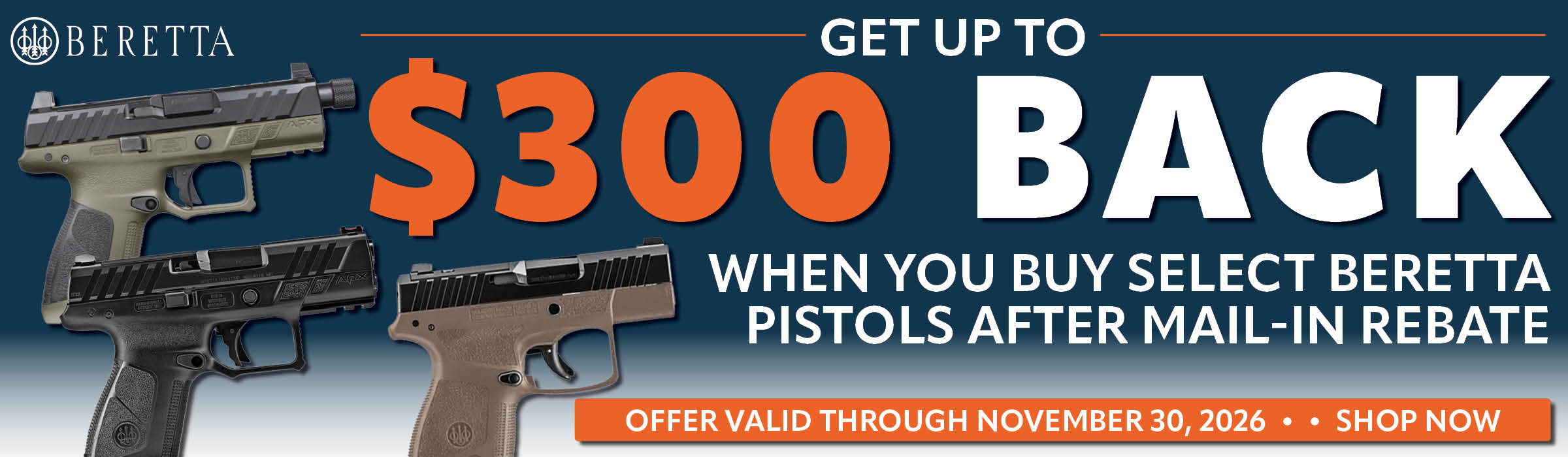 Beretta Pistols Rebate